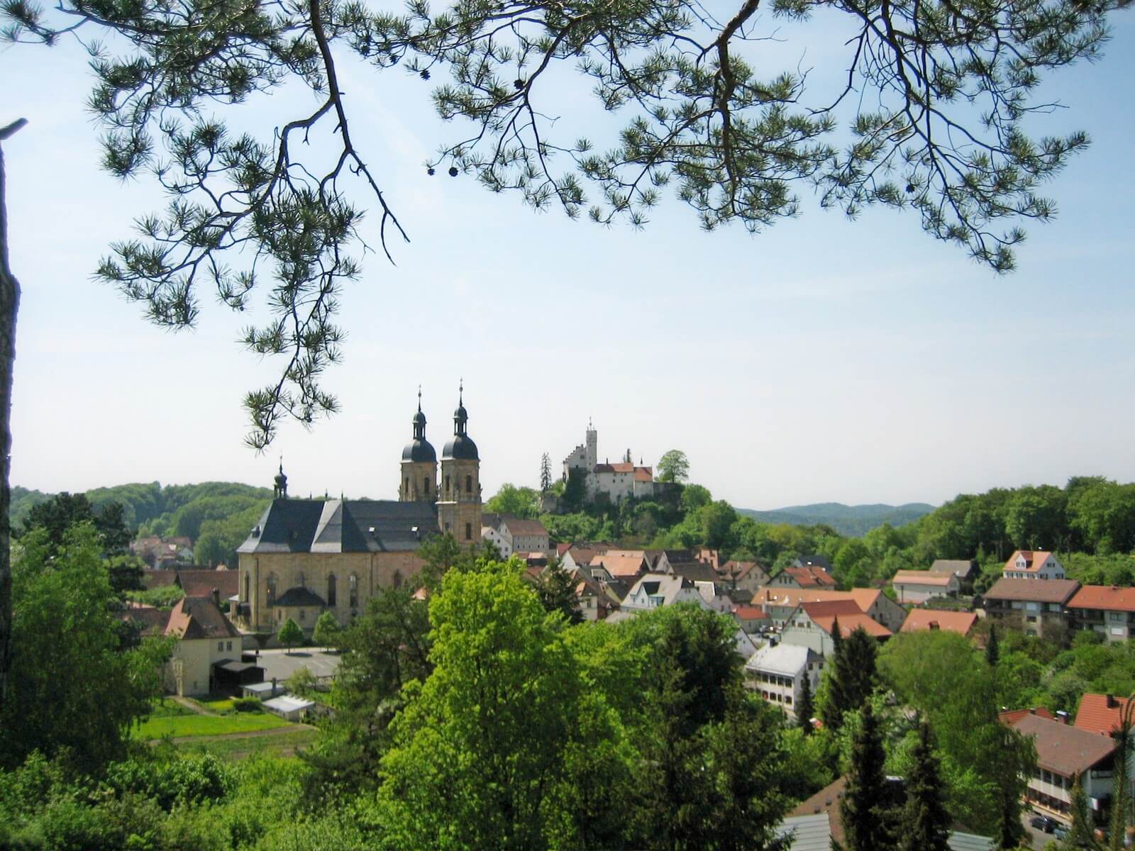 Blick ber Gweinstein mit Basilika und Burg - Lupe Reisen